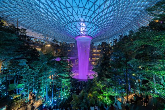 The Jewel Changi interior waterfall