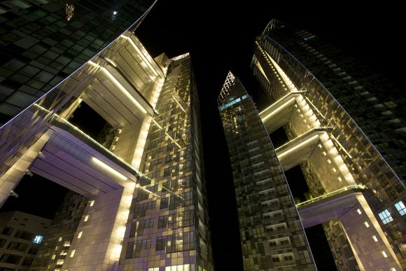 Reflections at Keppel Bay at night